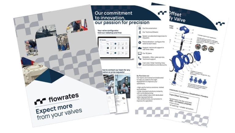 Brochure Flowrates et configurateur en ligne pour vannes et robinetterie
