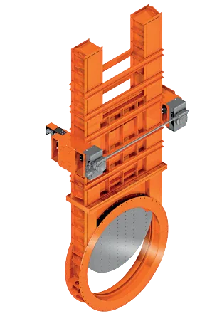 Industrial knife gate damper for gas extraction, dust removal, and high-temperature processes